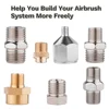 Professional 7pcs Airbrush Adaptor Kit Fitting Connector Set For Compressor Airbrush Hose Convert Plug 1/8" 1/4" BSP Male Femal 5