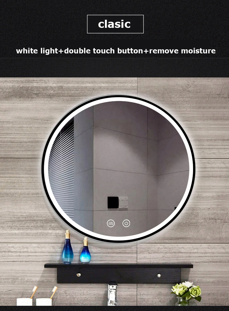 Smart Mirror Remove Mositure Bluetooth Date Indication Modern Life Bathroom Living Room Usage