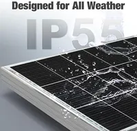 Kits de panneaux solaires 240W, 2 panneaux solaires en verre trempé 120W, modules photovoltaïques 18V, efficaces, étanches, durables pour batteries, extérieur, toit de maison, camping-car, bateau, camping 6