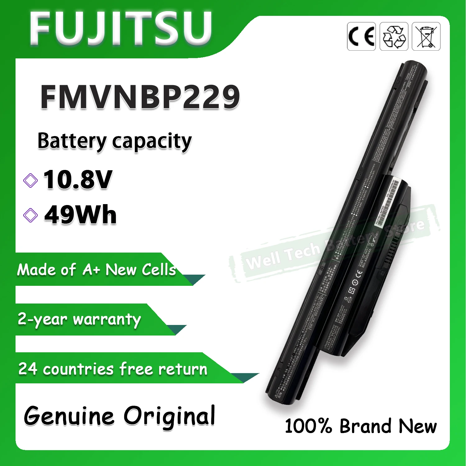 

Original 10.8V 49Wh FMVNBP229 FPCBP429 Laptop Battery For FUJITSU AH564 S904 SH904 A514 A544 A555 A557 E734 E733 E736 E743 E744