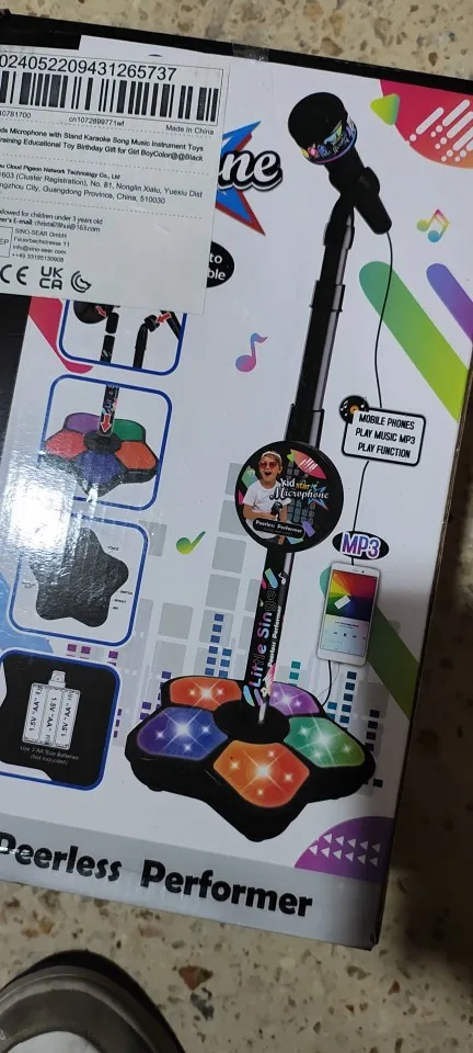 Kids Karaoke Microphone with Stand - Musical Brain-Training Toy Gift photo review