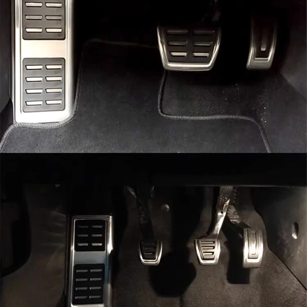 Car Stainless Steel Pedal for Skoda Superb B8 3V MK3 ~ Anti-Slip Rest Fuel Brake Part Footres Cover Pad Accessories