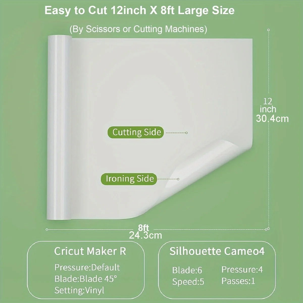 Sublimation HTV Roll for Dark/Light Fabric-Blanks Matte Sublimation Vinyl for Creating Shirts Bags Hats Pillows