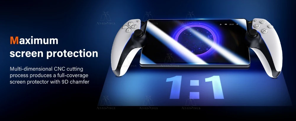 PS Portal HD gehärtetes Glas, Härtegrad 9H, bruchsicher, kratzfest, Fingerabdruck, blasenfrei, 2,5D-Displayschutz mit gebogenen Kanten – Detail 2