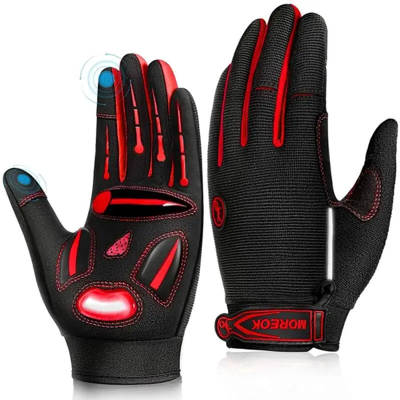 BIKINGMOREOK Cycling Gloves Touchscreen Bike Gloves 5MM Liquid Gel Pads