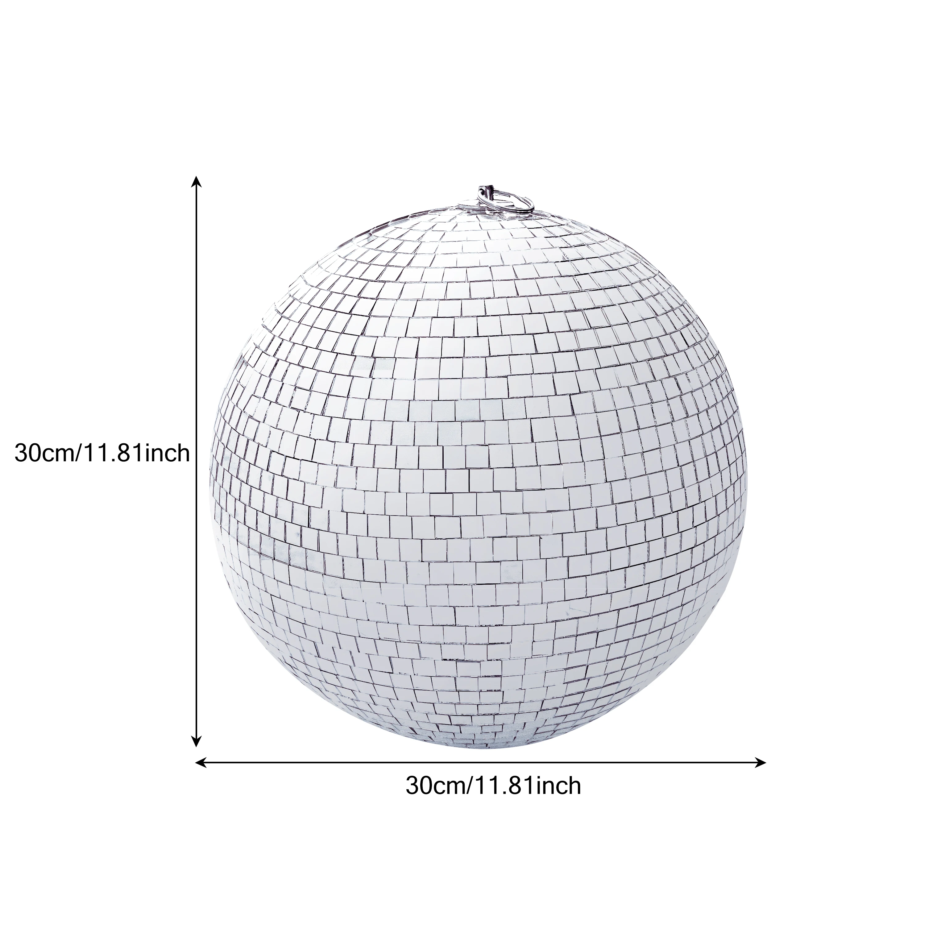 Thrisdar 10/20/30CM Mirror Glass Ball Reflective Disco DJ Silver Ball 2