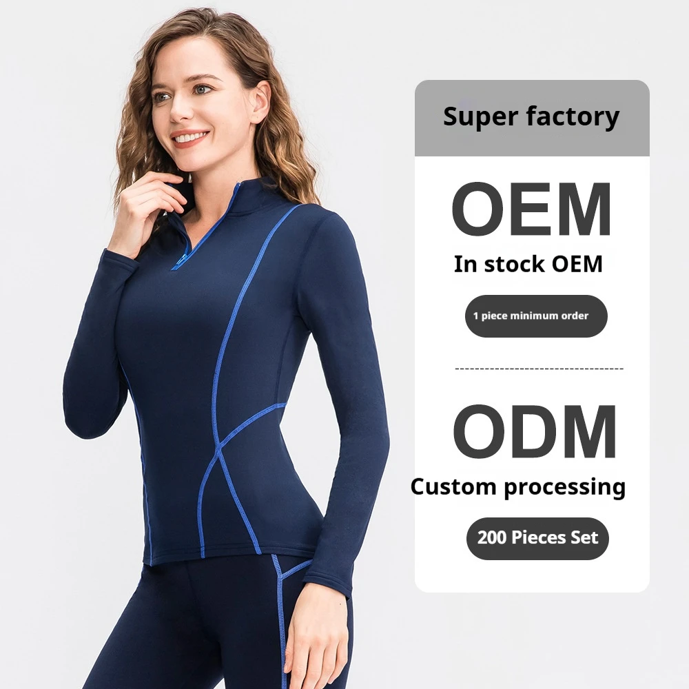 

Custom Women's Autumn and Winter Long Sleeve Yoga Sportswear Fitness Running Sweatshirt OEM ODM Long Sleeve
