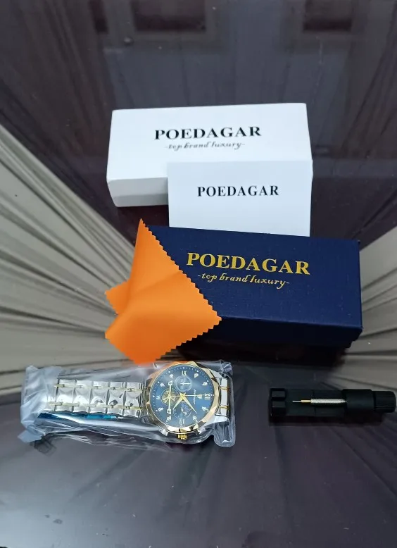 POEDAGAR Luxury Men's Quartz Watch photo review