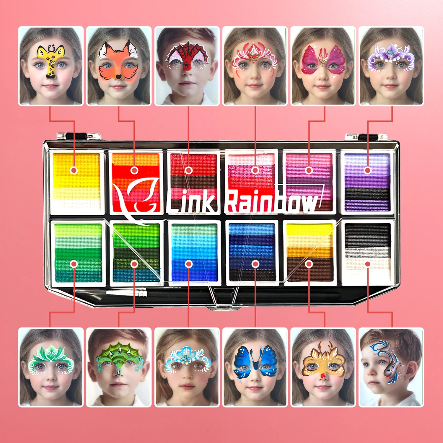 Professional children's face painting pigment water-based face painting kit body art stage makeup 2