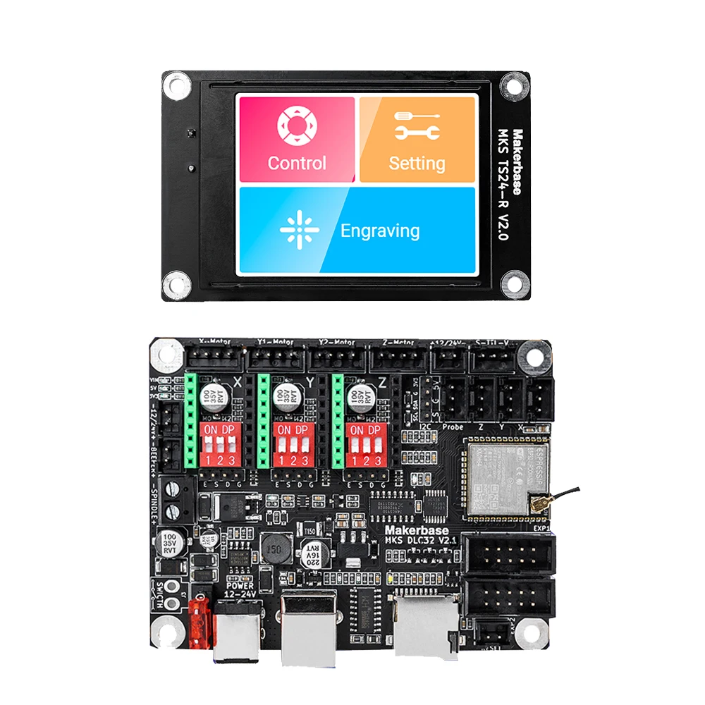 Makerbase MKS DLC32 V2.1 32bits Motherboard Offline Controller  WIFI TFT Touch Screen TS24/TS35-R For Laser Engraving Machine — view 6