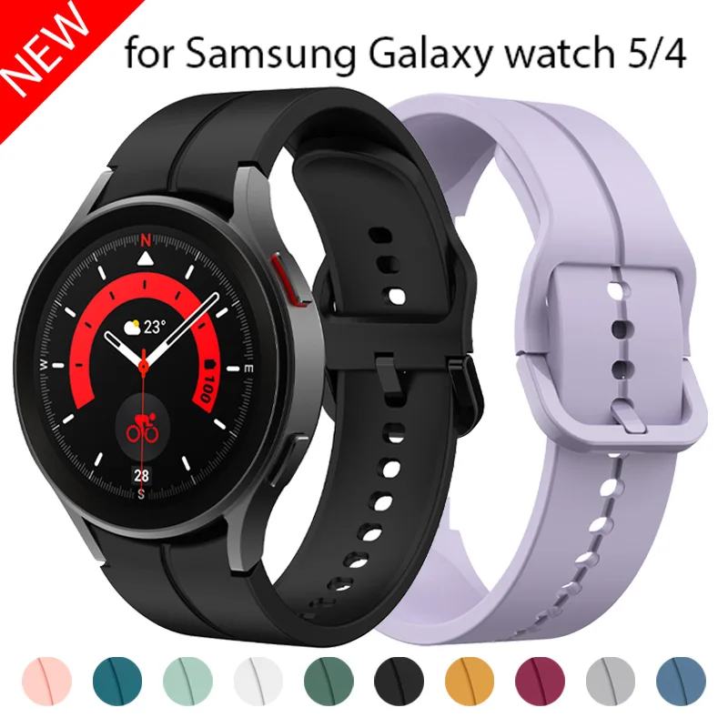 

Ремешок 20 мм для часов Samsung Galaxy watch 4/5 44 мм 40 мм/Galaxy Watch 5 pro, силиконовый браслет для Galaxy 4 classic 46 мм 42 мм, ремешок