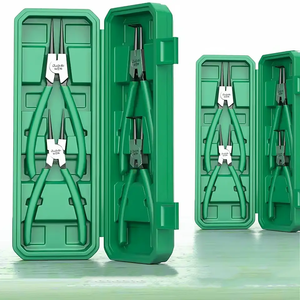 4pcs Multifunctional Circlip Pliers Set, Internal & External Retaining Ring Pliers for Industrial & DIY Use image 1