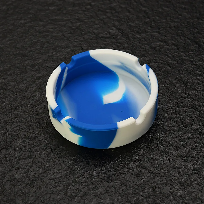 Round Luminous Silicone Ashtray for Cigarette Portable Soft Ash Tray Light in the Dark Gifr for Smoker silicone ashtray cigarettes ashtray portable ashtray
