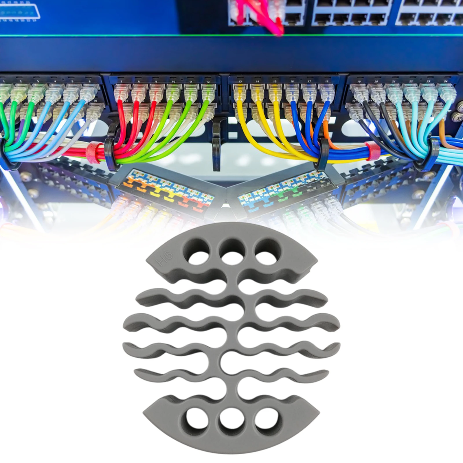 Compact Network Cable Organizer Bundle for Data Centers and Server Rooms