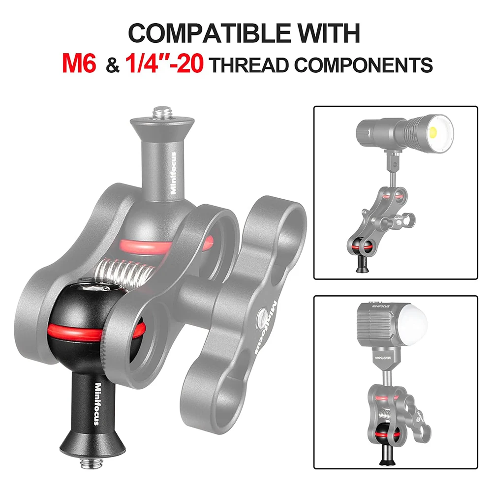 Predolo 1-Zoll Kugelkopf Adapter - Kamera Montage Adapter Für Unterwasserfotografie
