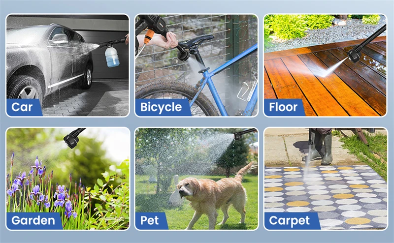 Portabel tvätt hålls under rengöring