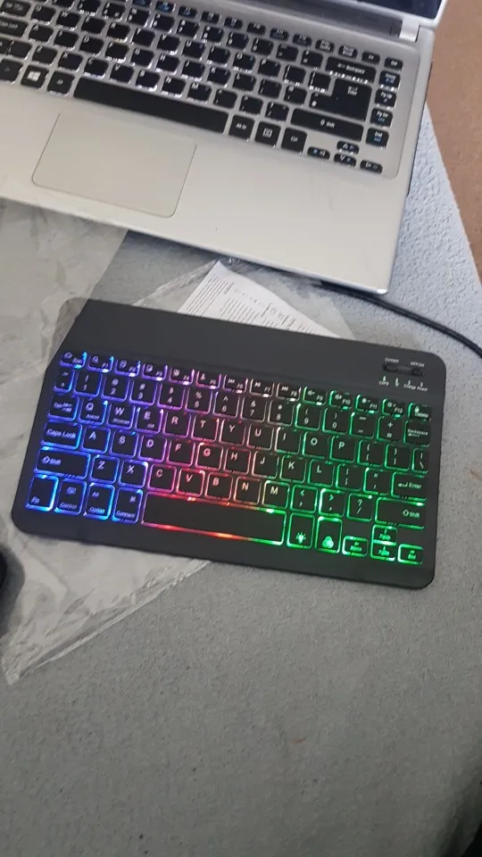 Backlight Bluetooth Keyboard Mouse For IOS Android Windows photo review