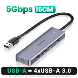 UGREEN 4-Port USB-C to USB 3.0 Hub Splitter Adapter (USB-A 15CM)