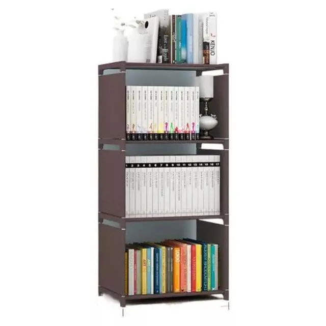 Librero Y Mueble Organizador Estante Para Libros 3 Cubos Almacenamiento Multifuncional