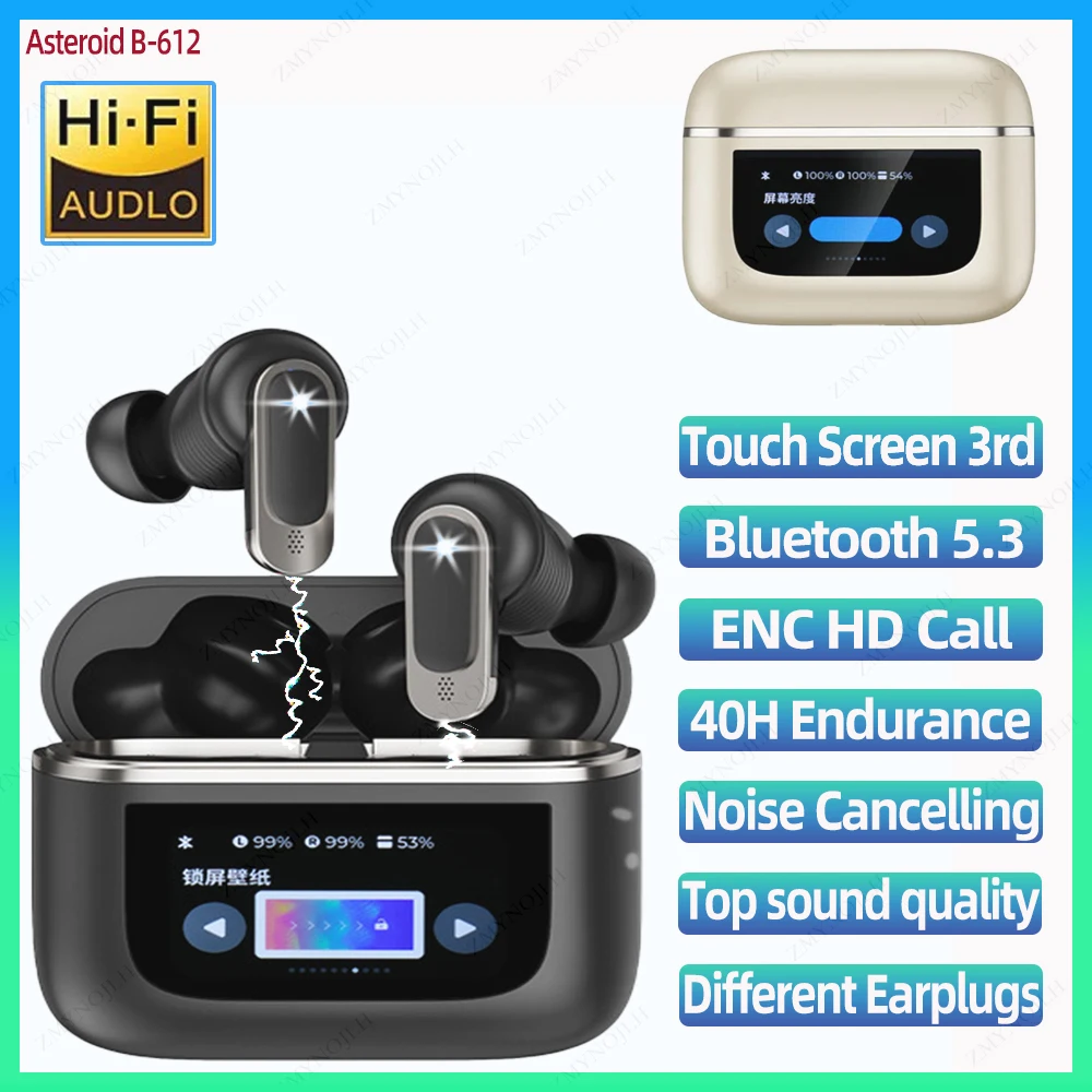 

Wireless Earphones ANC Touch Pro3 Color LED Screen TWS Earbuds Touch Active Noise Cancelling Bluetooth Headphones Sports Earphon