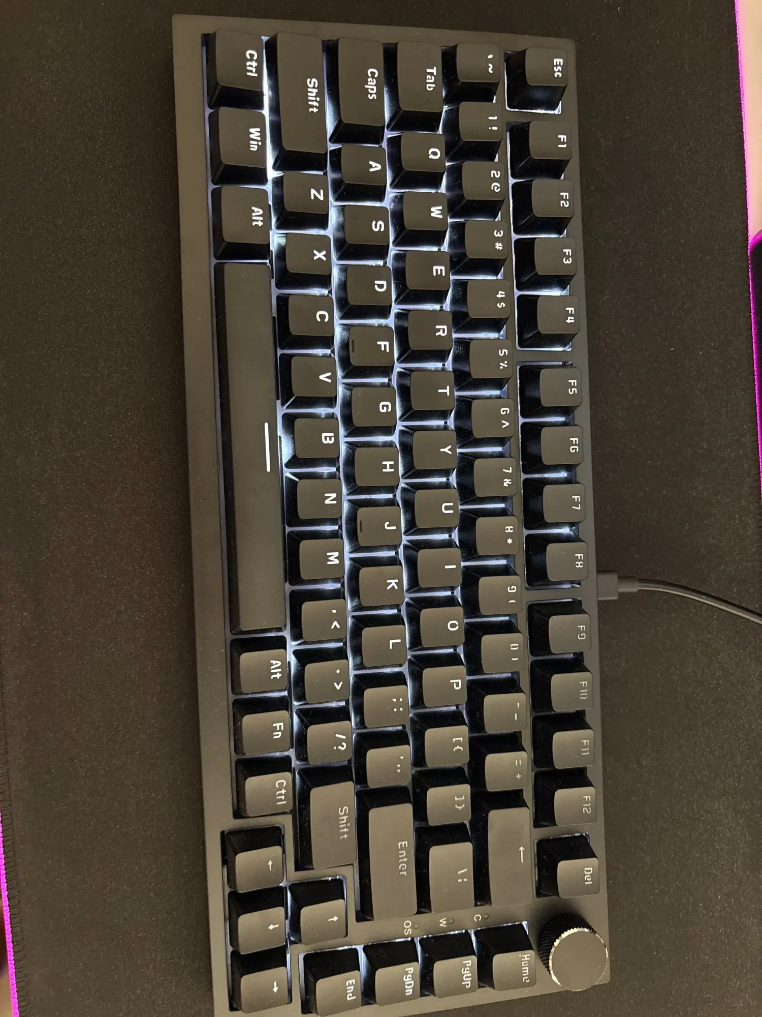 Ajazz AK820/AK820Pro Teclado mecánico para juegos Bluetooth 5,1/teclado personalizado inalámbrico/con cable C con perilla junta de intercambio en caliente photo review