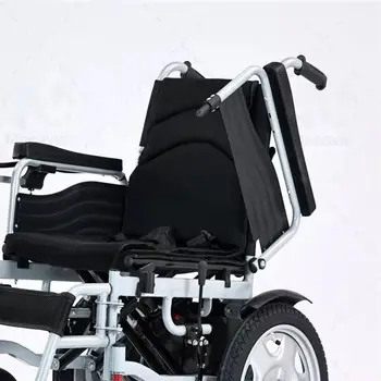 Sedia a rotelle elettrica per adulti Tipo lungo Sedia a rotelle elettrica pieghevole di grandi dimensioni con supporto forte adatta per anziani Batteria lunga