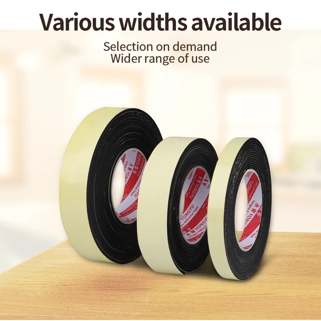 Nastro Sigillante Autoadesivo In Gomma Espansa - 8 M, 12x10 Mm - Impermeabile E Fonoassorbente - Per Porte E Finestre - Foto 5