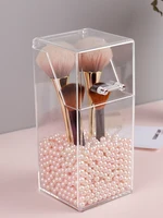 Transparent Acrylic Makeup Brush Holder Makeup Organizer Cosmetic Holder Pencil Lipstick Desk Container Table Makeup Storage Box 1