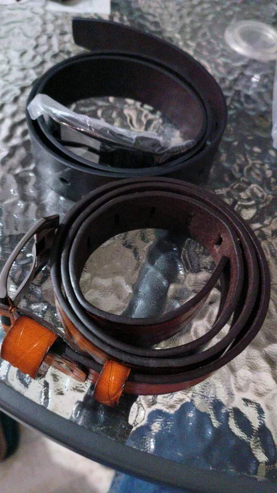 MIDNIGHT SOVEREIGN™ – Black Buckle Genuine Leather Belt photo review