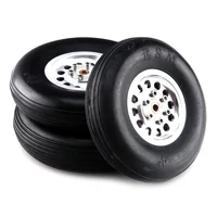 1 Pair Of High Quality CNC Aluminum accessories Rubber Wheel Tire 3" 3.5''  4'' for RC airplanes 1