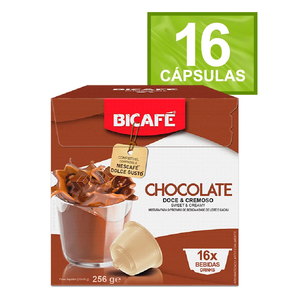 Cápsula De Chocolate Bicafé P/ Máquinas Dolce Gusto*