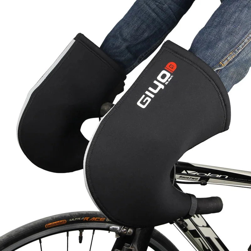 Winter Thermal Mountain Road Cycling Bike Bicycle Bar Mitts Mittens Gloves SBR Neoprene Handlebar Cover Warmer 2