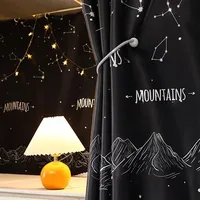 Rideau de lit 1 chambre - occultant, motif étoiles, séparateur de pièce, tissu léger, idéal pour les familles et les dortoirs 3