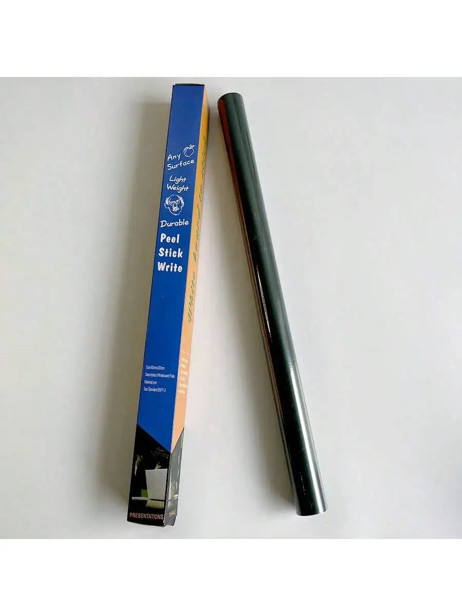 뒷면 접착 벽 칠판 메시지 보드, 매직 슬레이트 장식 클립보드 드로잉 보드, 분리형 PVC 칠판, 45x100cm