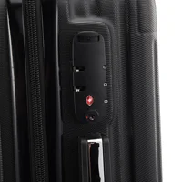 Rosahqnda 3 pièces TSA Lock ABS noir valise rigide boîtier de chariot M/L/XL ensemble 5