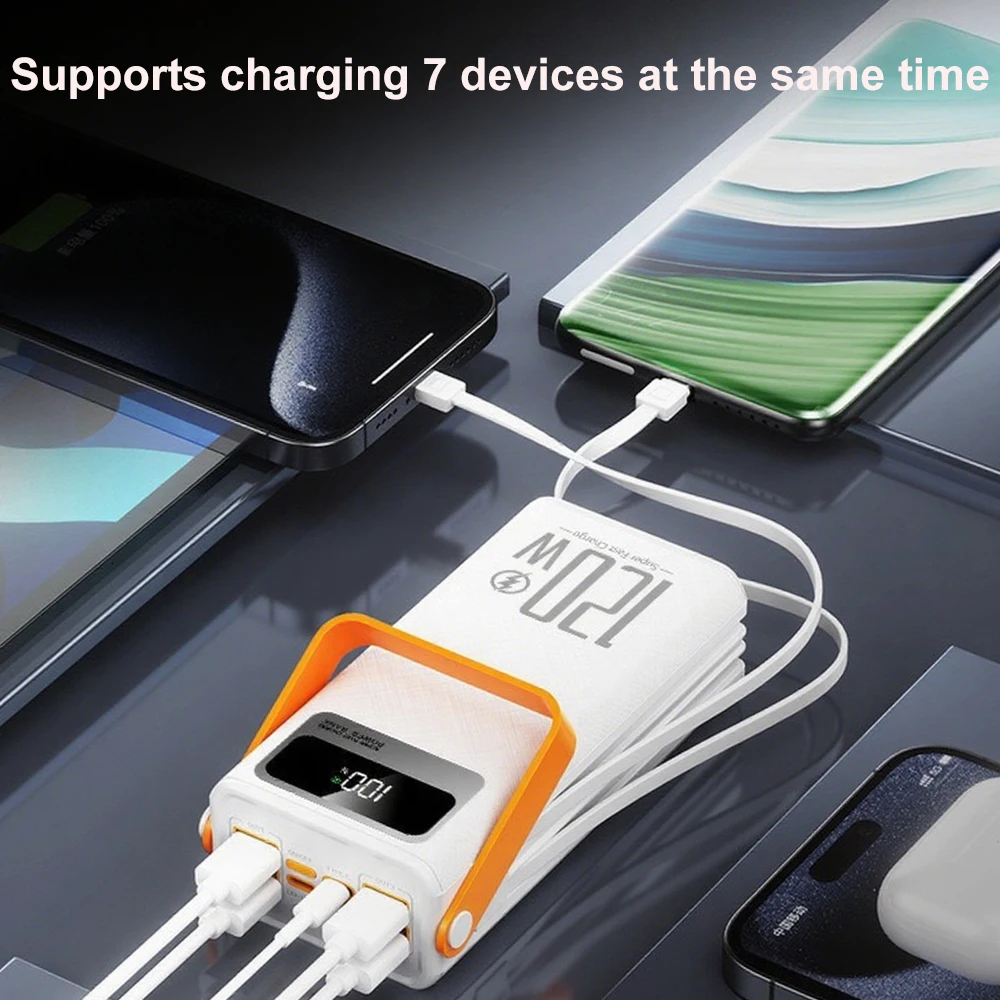 Gaiaray Portable Power Bank 50000mAh 80000mAh Large Capacity External Power Battery 120W Fast Charge With USB Type-C LED Light 2