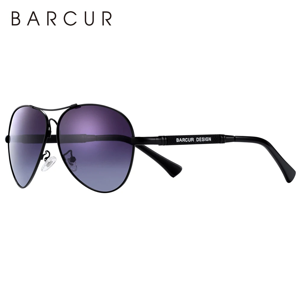 BARCUR Memery Pilot Sunglasses Polarized Men Sun glasses for Women Eyewear UV400 Mirror Oculos de sol