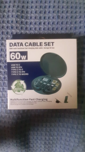 PD 60W Multifunctional USB Type C Data Cable Set Fast Charging photo review