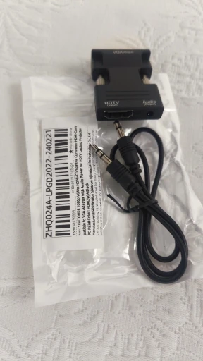 Adaptador convertidor HDMI compatible con VGA, adaptador VGA 1080P, conector de Audio de 3,5 MM para PC, escritorio, portátil a proyector HDTV, Audio y vídeo photo review