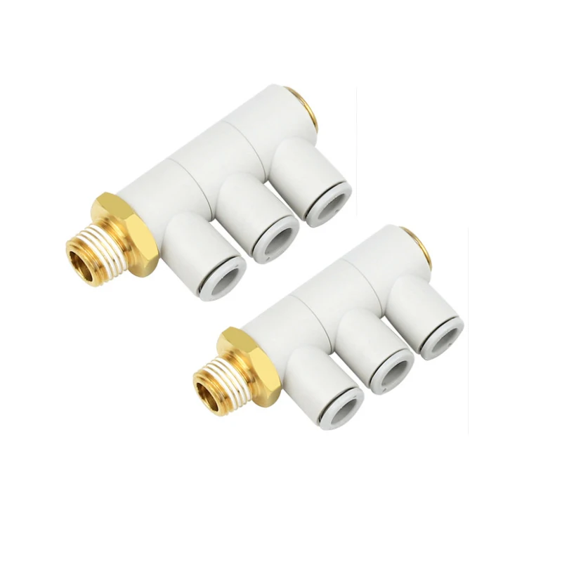 

Pneumatic connector single head 3 sets of four vent pipe quick plug connector KQ2VT04/KQ2VT06/KQ2VT08/KQ2VT10-01/02/03/04AS