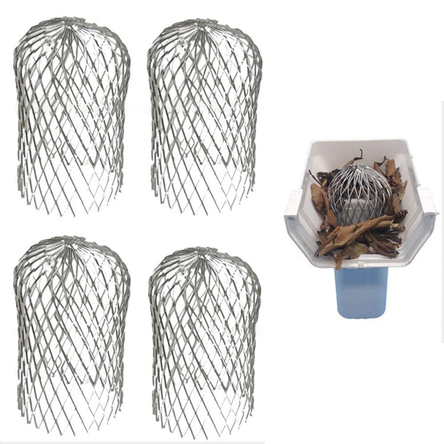 Aluminum Leaf Guard Gutter Protection Net with Stainless Steel Clips Durable Leaf Guard Effective Rain Gutter Covering Net