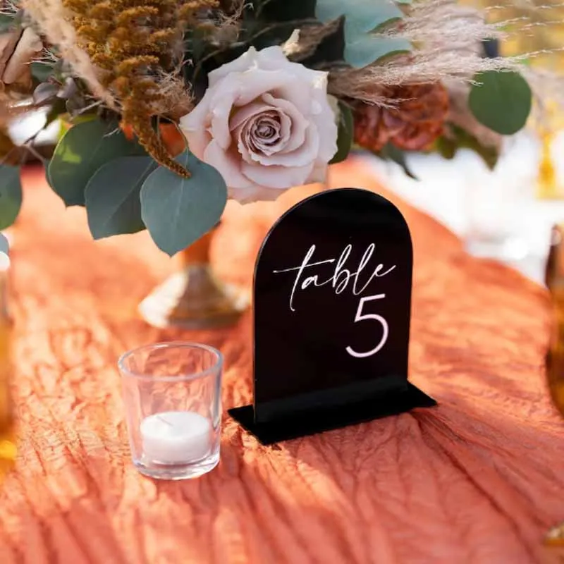Arched Shape Table Numbers Wedding Table Numbers with Stands Party Wedding Reception Decoration