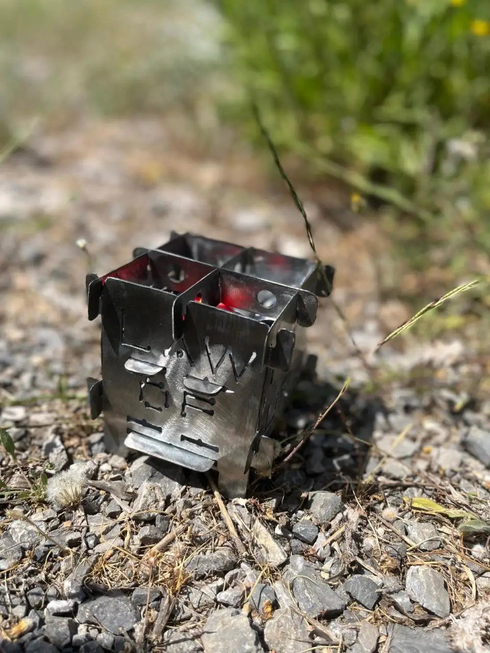 

(Law Of Nature Sports) Quick Setup Firebox - Cooker (Small) Camping Wood Stove Portable Folding Wood Burning Backpacking Stove