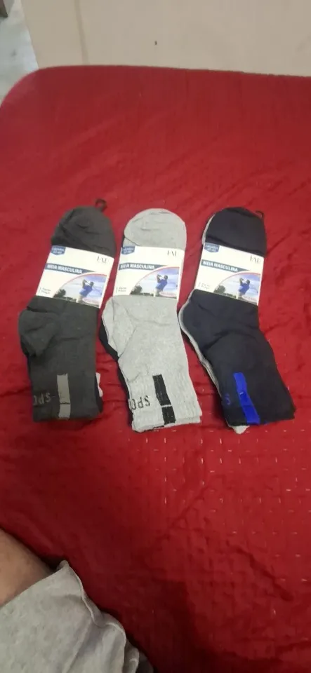 12 pares,Brasil,meias masculino,meia masculina,meia antiderrapante,meia de compressão ,meia anti derrapante,meia corrida (cópia) photo review