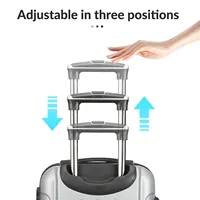 Ensemble de bagages Superaly 3 pièces avec 4 roues et serrure à combinaison, ensemble de valises, valise rigide en ABS, poignée télescopique S-M-L, gris foncé 6