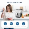SIMZLIFE Nugget Ice Maker Countertop,34lbs Per Day,Portable Ice Maker Machine with with Basket and Scoop, Self-Cleaning ,Silver 5