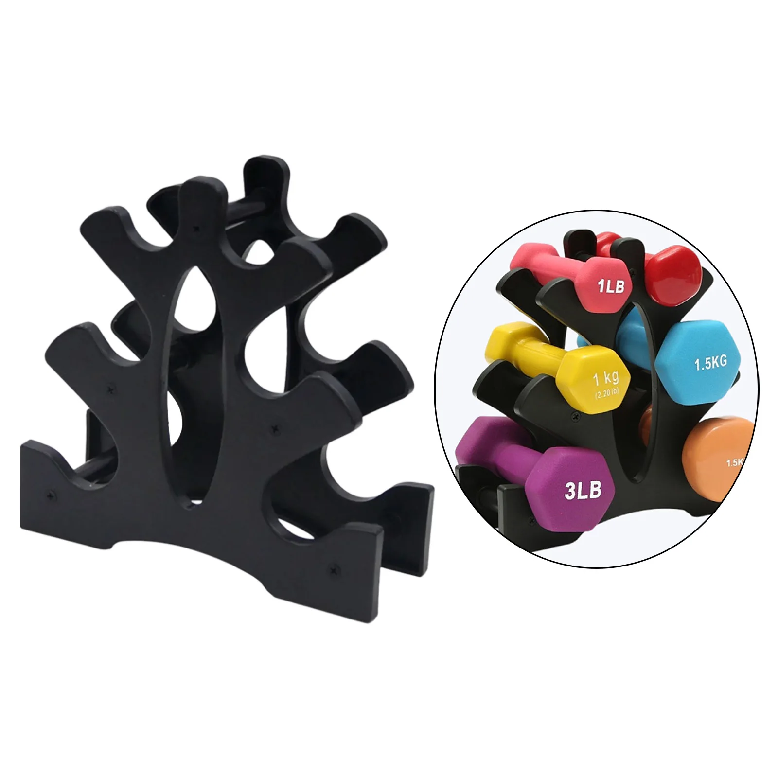Vertical Stand Frame Workout Equipment Household Strength Training 3 Layer Dumbbell Rack for Gym Home Dumbbells Fitness Exercise