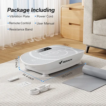 MERACH Vibration Plate Exercise Machine Whole Body Workout Power Vibrate Fitness Platform Vibration Plate Weight Loss & Shaping 6