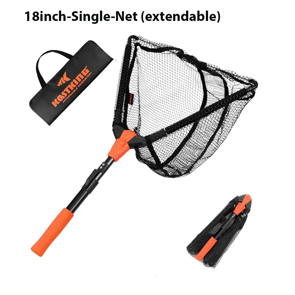 Landing Nets For Fishing Floating Fishing Net Foldable Rubber