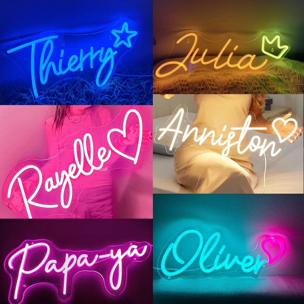 Custom Name Neon Sign Personalized Dimmable Neon Light Sign Christmas Birthday Gifts Boy Girl Bedroom Decor Wall Hanging Neon - Image 2